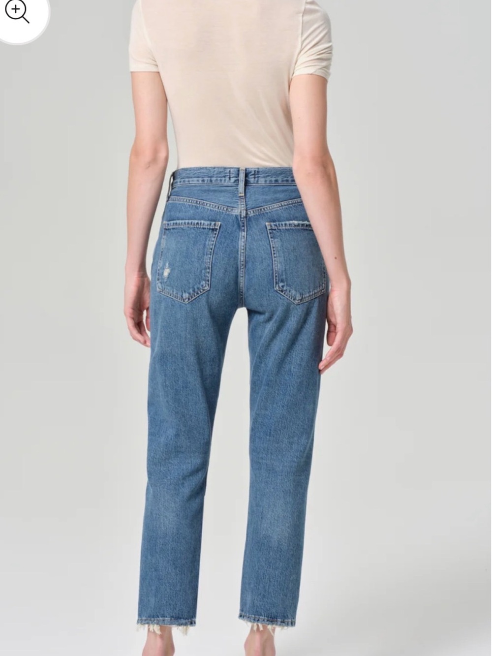 AGOLDE Riley High Rise Straight Crop Jeans in Frequency Size 27